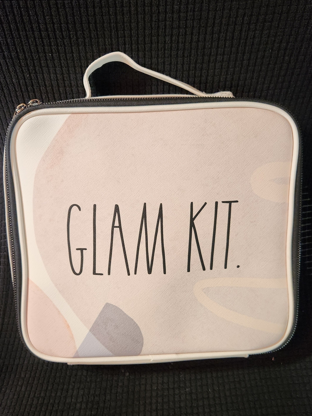 Rae Dunn "Glam Kit" Cosmetic Case -Travel Makeup Bag With Handle